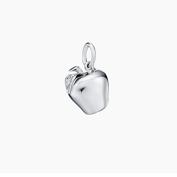 Authentic Tiffany & Co. Sterling Silver Apple Charm Necklace - Picture 3 of 5
